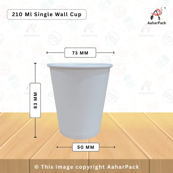 210 ML (7oz) Single Wall White Paper Cups – Pack of 2000 – Disposable, Eco-Friendly Cups for Hot & Cold Beverages